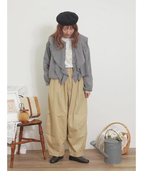 Samansa Mos2(サマンサ モスモス)の「フレアカラーブラウス(シャツ/ブラウス・レディース・ブラック/ピンク/グリーン/オフホワイト・F)」の21枚目の写真