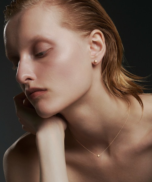 les bonbon(ルボンボン)の「【les bon bon】K18 foggy pierce/フォギー ピアス M BOB654(ピアス(両耳用)・レディース・ゴールド・M)」の2枚目の写真