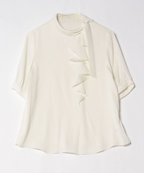 STRAWBERRY-FIELDS - 新品　ストロベリーフィールズ　21SS ブラウス　フリル　白 STRAWBERRY-FIELDS（ストロベリーフィールズ）｜モチーフレース