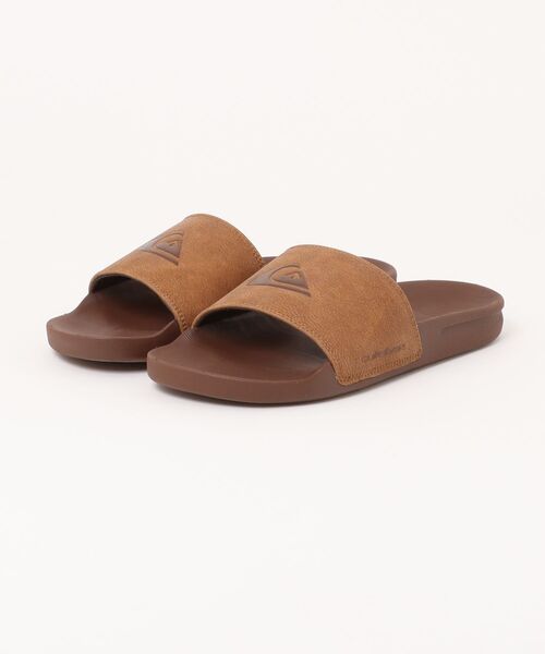 Quiksilver(クイックシルバー)の「RIVI NUBUCK SLIDE/クイックシルバーレザースライドサンダル(サンダル・メンズ・カーキ/ブラック/ブラウン・26cm/27cm/28cm/25cm)」の2枚目の写真