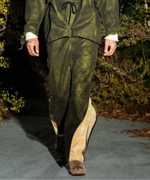 FLOCKING ECO LEATHER PANTS