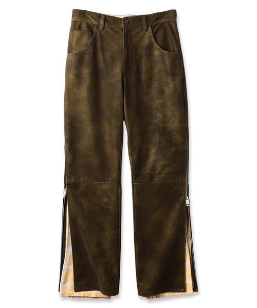 amok（アモク）の「FLOCKING ECO LEATHER PANTS（その他パンツ・メンズ・ブラック/イエロー・S/M/L）」の8枚目の写真