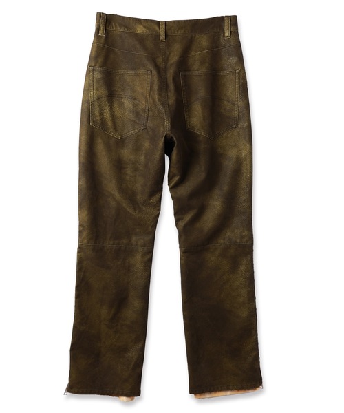 amok（アモク）の「FLOCKING ECO LEATHER PANTS（その他パンツ・メンズ・ブラック/イエロー・S/M/L）」の9枚目の写真