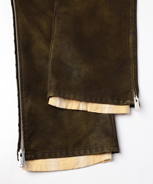 amok（アモク）の「FLOCKING ECO LEATHER PANTS（その他パンツ・メンズ・ブラック/イエロー・S/M/L）」の15枚目の写真