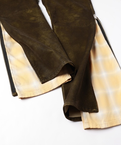 amok（アモク）の「FLOCKING ECO LEATHER PANTS（その他パンツ・メンズ・ブラック/イエロー・S/M/L）」の18枚目の写真