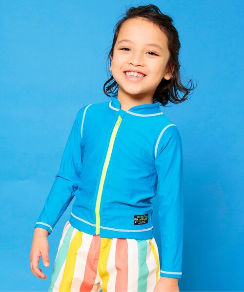 セール】【UVカット/ジュニア対応】前開き長袖ラッシュガード