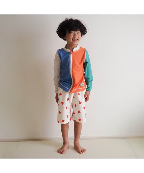 セール】【UVカット/ジュニア対応】前開き長袖ラッシュガード