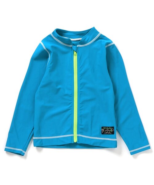 BREEZE（ブリーズ）の「【UVカット/ジュニア対応】前開き長袖ラッシュガード（ラッシュガード・キッズ・ターコイズブルー/ネイビー/レインボー・80/90/100/110/120/130/140/150）」の17枚目の写真