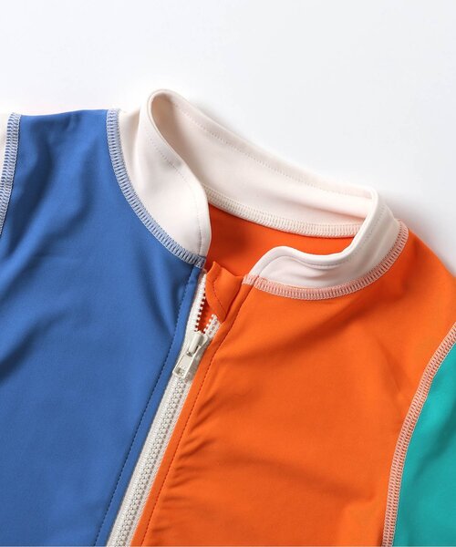 セール】【UVカット/ジュニア対応】前開き長袖ラッシュガード