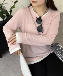 prose verse | レイヤードライクシアーロンT(Tシャツ/カットソー)