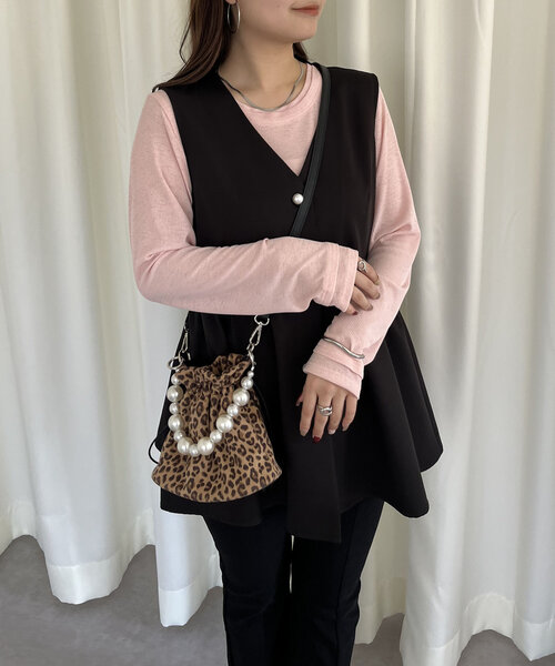 prose verse（プロズヴェール）の「レイヤードライクシアーロンT（Tシャツ/カットソー・レディース・オフホワイト/ブラック系その他/ピンク系その他/ブラック/ホワイト系その他/ピンク・MEDIUM/LARGE）」の10枚目の写真