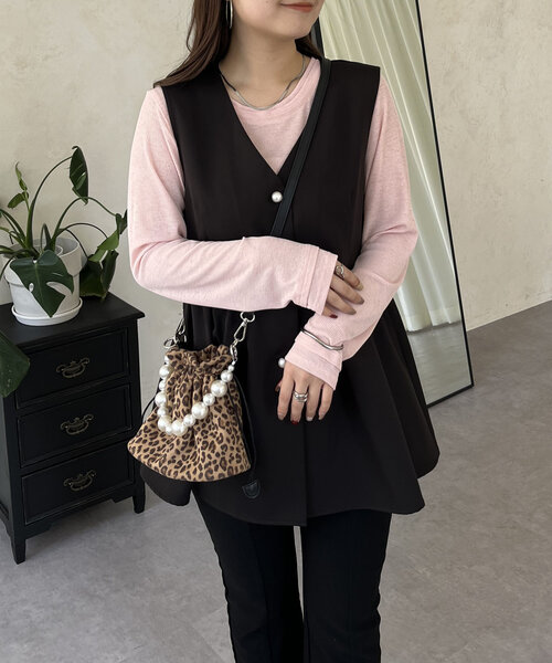 prose verse（プロズヴェール）の「レイヤードライクシアーロンT（Tシャツ/カットソー・レディース・オフホワイト/ブラック系その他/ピンク系その他/ブラック/ホワイト系その他/ピンク・MEDIUM/LARGE）」の12枚目の写真