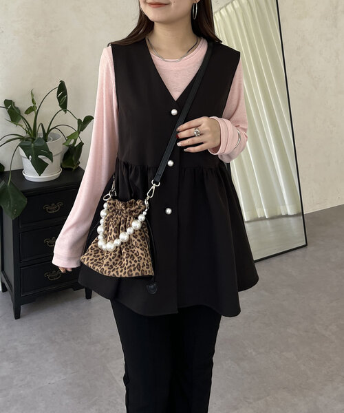 prose verse（プロズヴェール）の「レイヤードライクシアーロンT（Tシャツ/カットソー・レディース・オフホワイト/ブラック系その他/ピンク系その他/ブラック/ホワイト系その他/ピンク・MEDIUM/LARGE）」の15枚目の写真