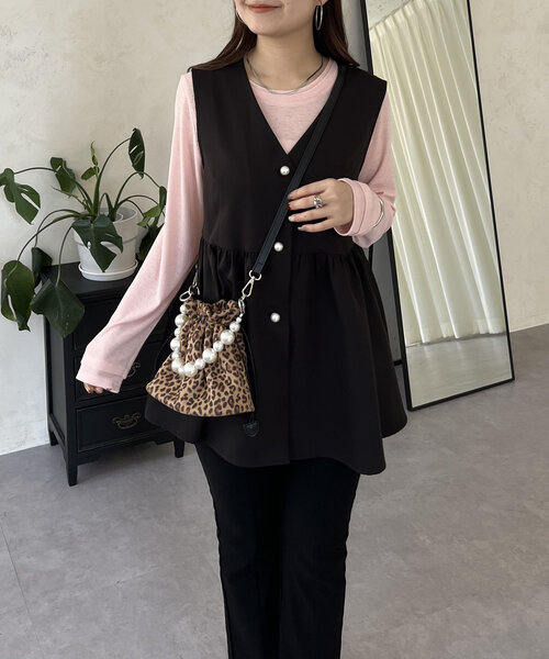 prose verse（プロズヴェール）の「レイヤードライクシアーロンT（Tシャツ/カットソー・レディース・オフホワイト/ブラック系その他/ピンク系その他/ブラック/ホワイト系その他/ピンク・MEDIUM/LARGE）」の16枚目の写真