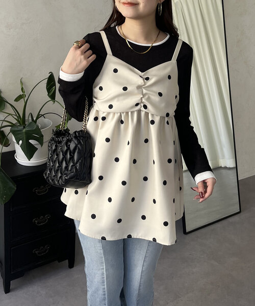 prose verse（プロズヴェール）の「レイヤードライクシアーロンT（Tシャツ/カットソー・レディース・オフホワイト/ブラック系その他/ピンク系その他/ブラック/ホワイト系その他/ピンク・MEDIUM/LARGE）」の22枚目の写真