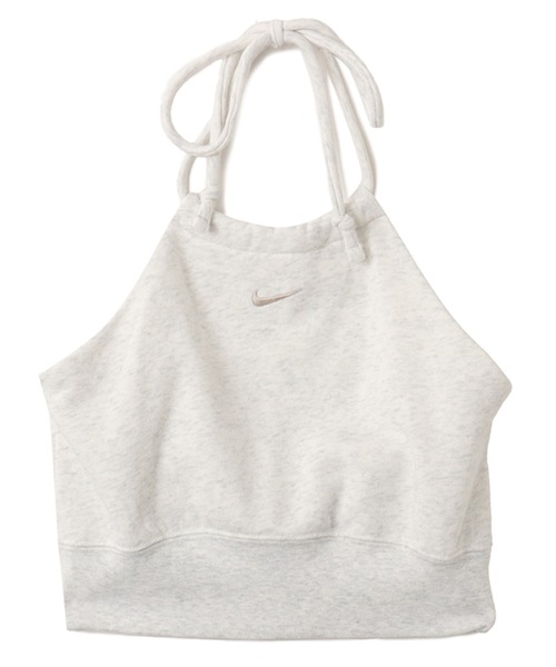 NIKE(ナイキ)の「NIKE AS W NSW NK CHLL FT CRP HLTR T / ウィメンズ スリム クロップド フレンチテリー ホルタートップ【SP】(タンクトップ・レディース・グレー/ブラック・S/M)」の2枚目の写真