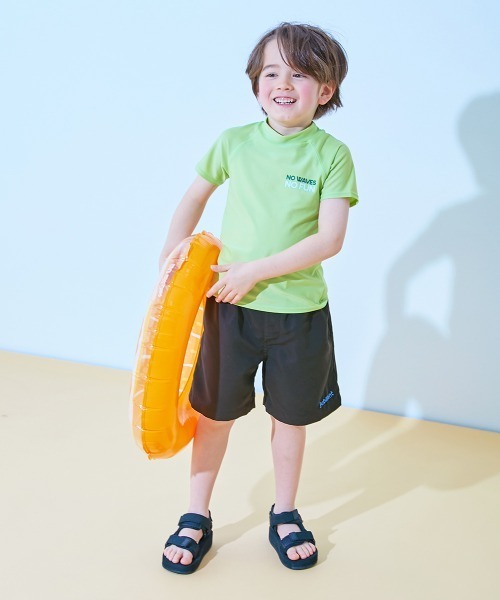 devirock『みんつくウエストがワンタッチで調整できるネオンサーフパンツ水着』