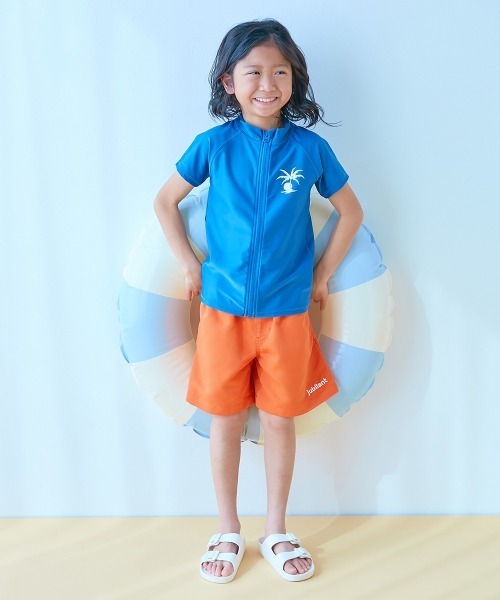 devirock『みんつくウエストがワンタッチで調整できるネオンサーフパンツ水着』