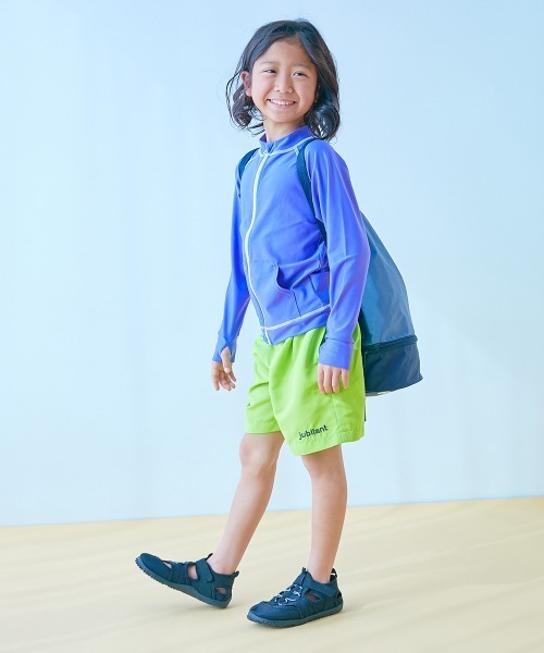 devirock『みんつくウエストがワンタッチで調整できるネオンサーフパンツ水着』