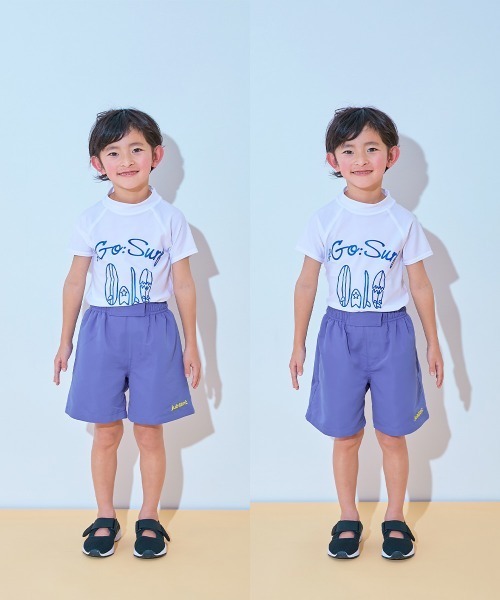 devirock『みんつくウエストがワンタッチで調整できるネオンサーフパンツ水着』