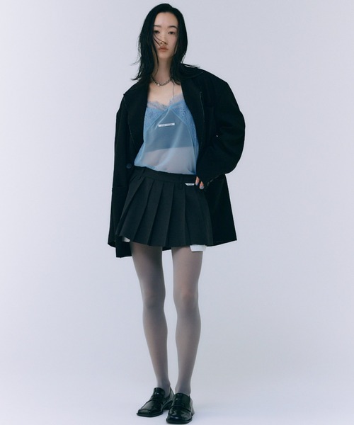 JOSE MOON(ジョゼムーン)の「LACE SHEER CAMISOLE/レースシアーキャミソール(キャミソール・レディース・ホワイト/ブラック/サックスブルー・FREE)」の17枚目の写真
