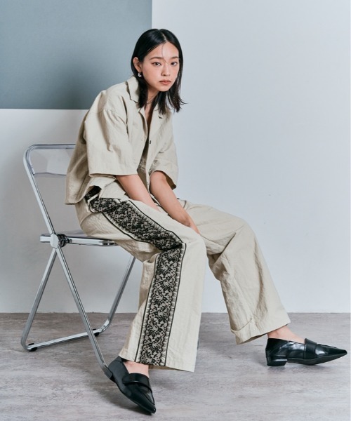 セール】撥水 サファリシャツ ジャケット（ノーカラージャケット