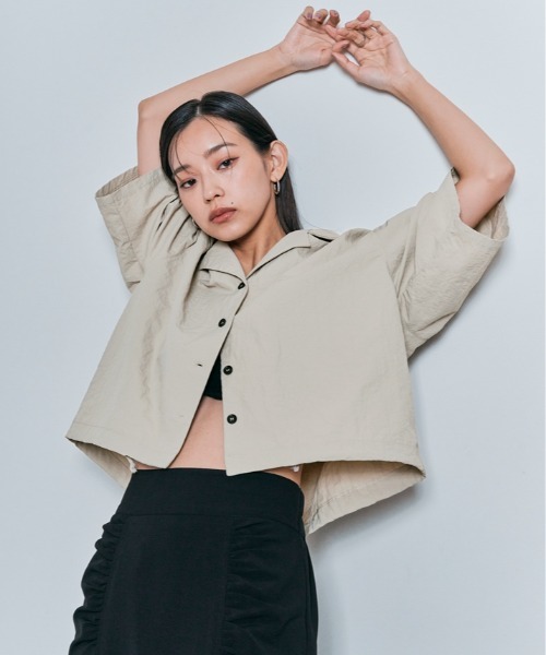 未使用タグ付】nowos｜リネンサファリジャケット ベージュ 未