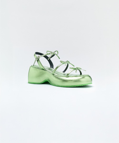 Lucida（ルシーダ）の「Lesath/ラッシュリボンチャンキー厚底サンダル（サンダル・レディース・ブラック/シルバー/ゴールド/グリーン・35/36/37/38/39）」の22枚目の写真