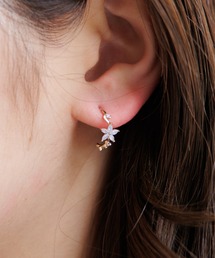 flower(フラワー)のバイオレットフラワーピアス(ピアス(片耳用))