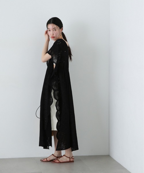 N.（N. Natural Beauty Basic）（エヌエヌナチュラルビューティーベーシック）の「スカラップレースワンピース（ワンピース・レディース・オフホワイト/ブラック・MEDIUM）」の21枚目の写真