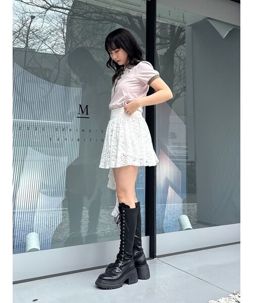 jouetie（ジュエティ）の「レースアップポロシャツ（ポロシャツ・レディース・ピンク/オフホワイト/ブルー/ブラック・MEDIUM）」の21枚目の写真