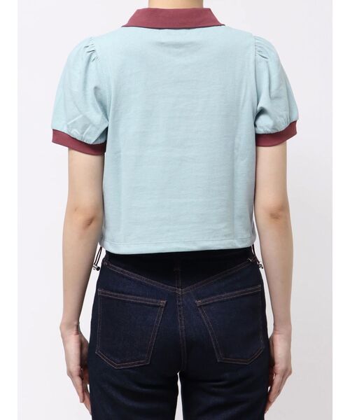 jouetie（ジュエティ）の「レースアップポロシャツ（ポロシャツ・レディース・ピンク/オフホワイト/ブルー/ブラック・MEDIUM）」の7枚目の写真