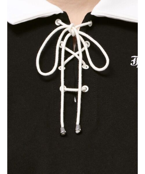 jouetie（ジュエティ）の「レースアップポロシャツ（ポロシャツ・レディース・ピンク/オフホワイト/ブルー/ブラック・MEDIUM）」の15枚目の写真