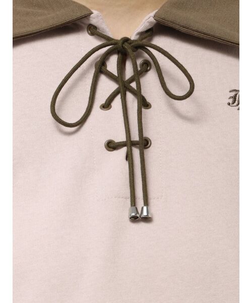 jouetie（ジュエティ）の「レースアップポロシャツ（ポロシャツ・レディース・ピンク/オフホワイト/ブルー/ブラック・MEDIUM）」の16枚目の写真