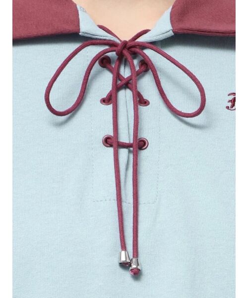 jouetie（ジュエティ）の「レースアップポロシャツ（ポロシャツ・レディース・ピンク/オフホワイト/ブルー/ブラック・MEDIUM）」の17枚目の写真