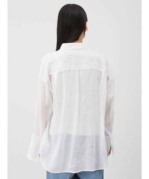 ミラオーウェン　ラミー100%袖スリットシャツ Mila Owen｜ラミー100%袖スリットシャツ | Rakuten Fashion(楽天