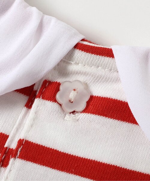 apres les cours（アプレレクール）の「【ジュニア対応】スカラップ衿ボーダー半袖チュニック（Tシャツ/カットソー・キッズ・レッド/ネイビー・130/140/80/90/100/110/120）」の14枚目の写真