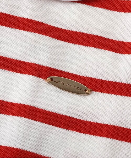 apres les cours（アプレレクール）の「【ジュニア対応】スカラップ衿ボーダー半袖チュニック（Tシャツ/カットソー・キッズ・レッド/ネイビー・130/140/80/90/100/110/120）」の16枚目の写真