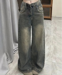 ワイドデニムパンツ
