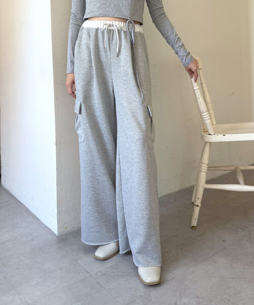 mystic mline レイヤードニットパンツ mline]レイヤードニットパンツ | mystic(ミスティック