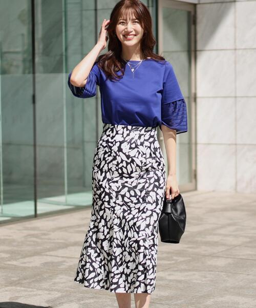 COUP DE CHANCE（クードシャンス）の「【洗える／日本製】袖デザインのジャージプルオーバー（Tシャツ/カットソー・レディース・ブラック/オレンジ/ブルー系その他/ホワイト・36/38/40/34）」の17枚目の写真