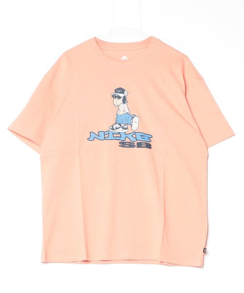NIKE（ナイキ）の「ナイキ NIKE ナイキSB M90 OC DUNK DOG S/S Tシャツ（Tシャツ/カットソー・メンズ・ホワイト/サーモンピンク・LL/3L/S/M/L）」の2枚目の写真
