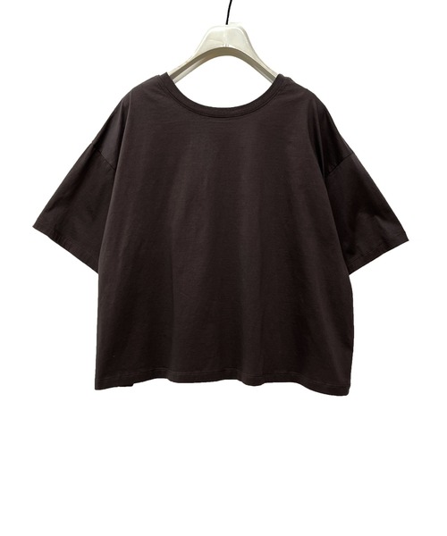 CHIGNON（シニヨン）の「CHIGNON BIGロゴ 短丈TEE（Tシャツ/カットソー・レディース・ホワイト/ブラウン・FREE）」の5枚目の写真