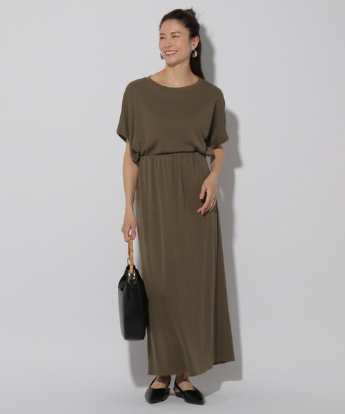 Elura（エルーラ）の「ドレスアップリブナロースカート＜低身長サイズあり＞/326354（スカート・レディース・ネイビー/ブルー/カーキ・FREE(S)/MEDIUM/LARGE）」の9枚目の写真