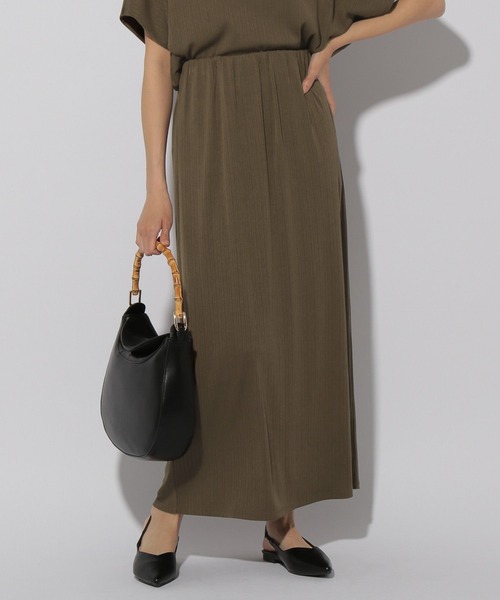 Elura（エルーラ）の「ドレスアップリブナロースカート＜低身長サイズあり＞/326354（スカート・レディース・ネイビー/ブルー/カーキ・FREE(S)/MEDIUM/LARGE）」の10枚目の写真