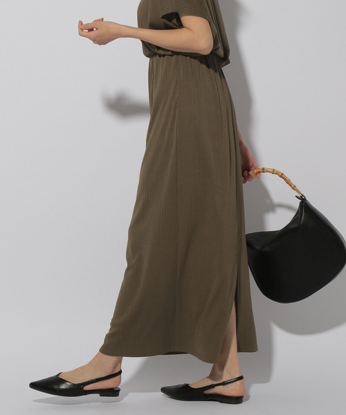 Elura（エルーラ）の「ドレスアップリブナロースカート＜低身長サイズあり＞/326354（スカート・レディース・ネイビー/ブルー/カーキ・FREE(S)/MEDIUM/LARGE）」の11枚目の写真