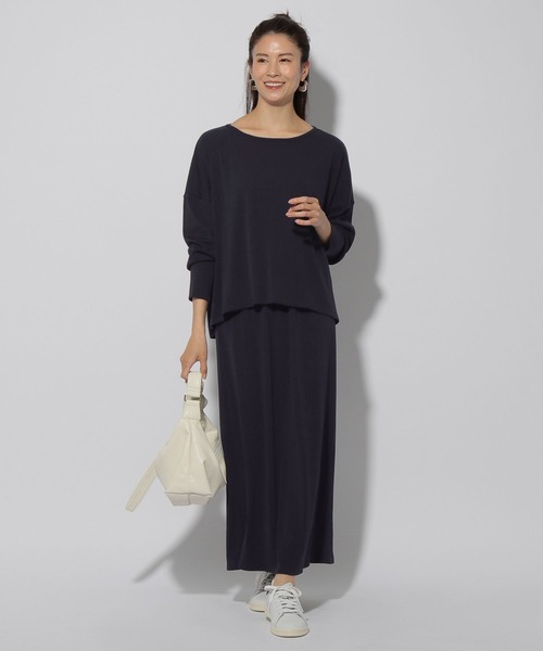 Elura（エルーラ）の「ドレスアップリブナロースカート＜低身長サイズあり＞/326354（スカート・レディース・ネイビー/ブルー/カーキ・FREE(S)/MEDIUM/LARGE）」の15枚目の写真