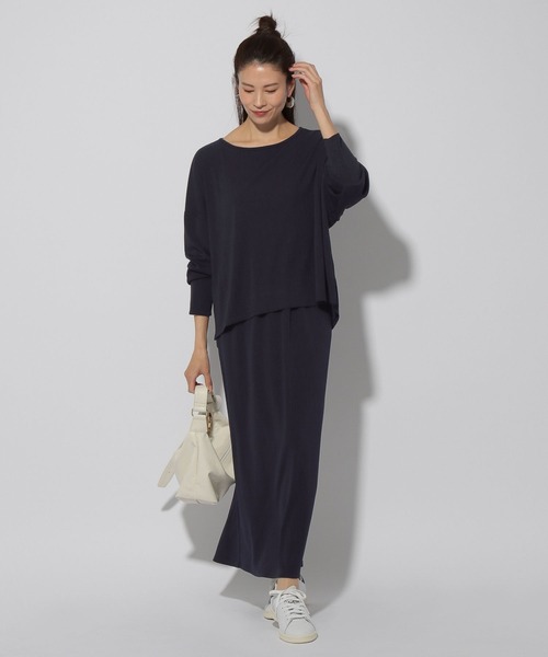 Elura（エルーラ）の「ドレスアップリブナロースカート＜低身長サイズあり＞/326354（スカート・レディース・ネイビー/ブルー/カーキ・FREE(S)/MEDIUM/LARGE）」の16枚目の写真