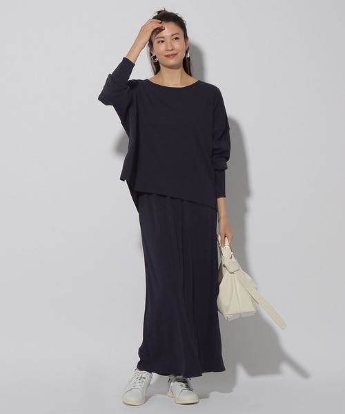 Elura（エルーラ）の「ドレスアップリブナロースカート＜低身長サイズあり＞/326354（スカート・レディース・ネイビー/ブルー/カーキ・FREE(S)/MEDIUM/LARGE）」の17枚目の写真