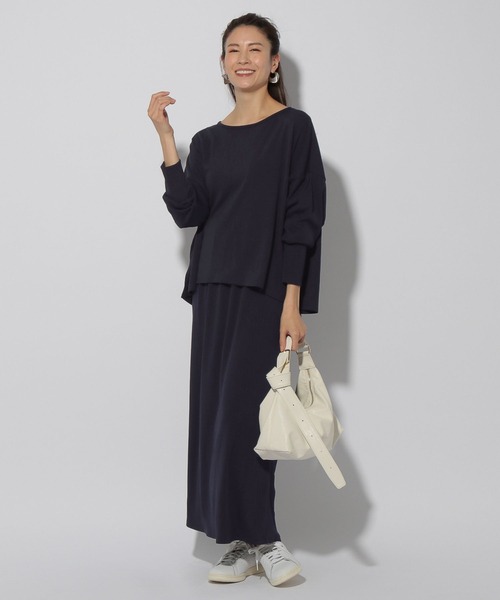 Elura（エルーラ）の「ドレスアップリブナロースカート＜低身長サイズあり＞/326354（スカート・レディース・ネイビー/ブルー/カーキ・FREE(S)/MEDIUM/LARGE）」の18枚目の写真